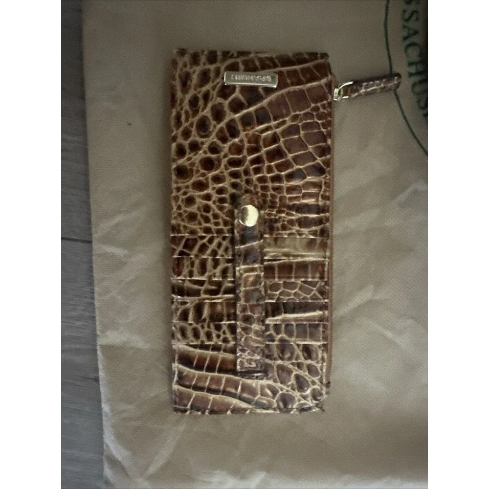 Brahmin Madelyn Toasted Almond Hobo‎ Shoulder Bag W/credit Card Wallet